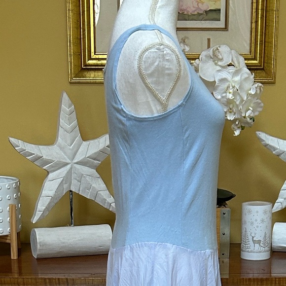 Eileen Fisher Lilac Periwinkle A line Scoop Neck Sleeveless Maxi Slip Dress USA - Picture 6 of 14